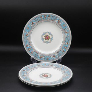 ウェッジウッド(WEDGWOOD)のウェッジウッド フロレンティーンターコイズ 22.5cm プレート 3枚セット(食器)