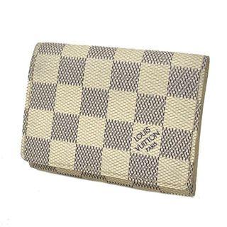 ルイヴィトン(LOUIS VUITTON)の★SALE 【4gd3712】ルイヴィトン 名刺入れ/ダミエ・アズール/アンヴェロップカルトドゥヴィジット/N61746/ホワイト【中古】レディース(名刺入れ/定期入れ)