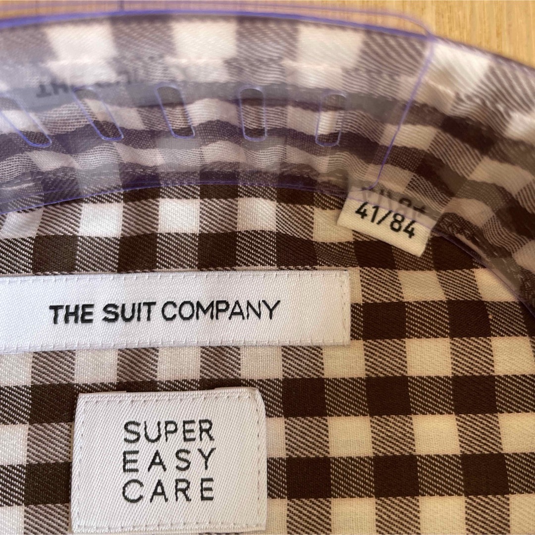 THE SUIT COMPANY(スーツカンパニー)のスーツカンパニー　長袖ドレスシャツ　サイズL41-84cmチェック新品 メンズのトップス(シャツ)の商品写真