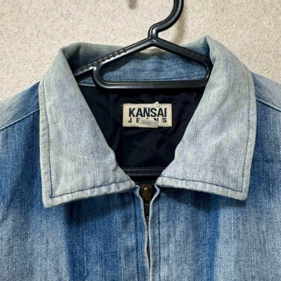 【希少】KANSAI JEANS デニムジャケット ブルゾン ジップアップ 上着 メンズのジャケット/アウター(Gジャン/デニムジャケット)の商品写真