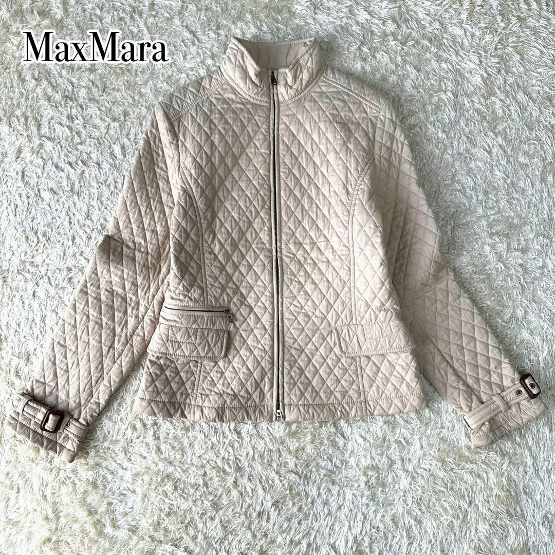 Max Mara(マックスマーラ)のMaxMara weekend キルティングジャケット ブルゾン ベージュ レディースのジャケット/アウター(ブルゾン)の商品写真