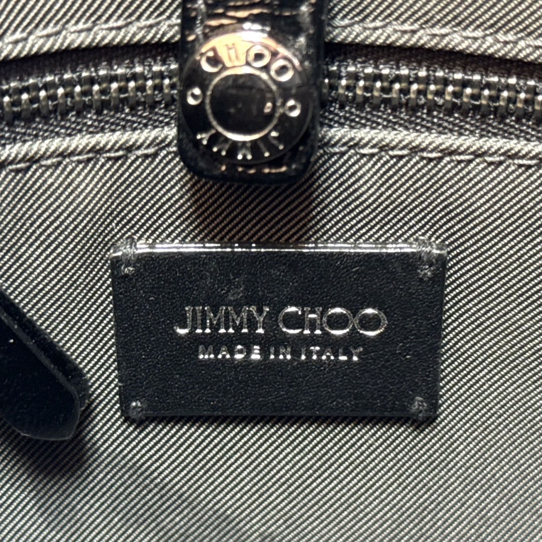 JIMMY CHOO(ジミーチュウ)の【良品】JIMMY CHOO MINI PEGASI BLACK ハンドバッグ レディースのバッグ(ハンドバッグ)の商品写真