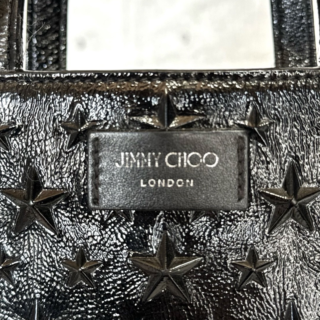 JIMMY CHOO(ジミーチュウ)の【良品】JIMMY CHOO MINI PEGASI BLACK ハンドバッグ レディースのバッグ(ハンドバッグ)の商品写真