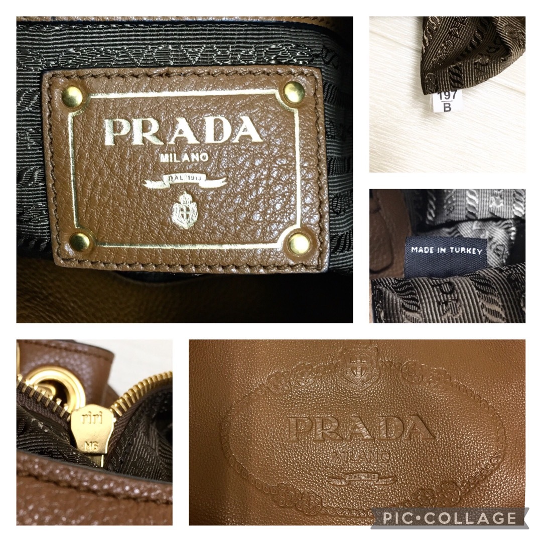 PRADA(プラダ)の☆新品同様・ギャランティ付☆PRADA VITELLO PHENIX キャメル レディースのバッグ(ショルダーバッグ)の商品写真