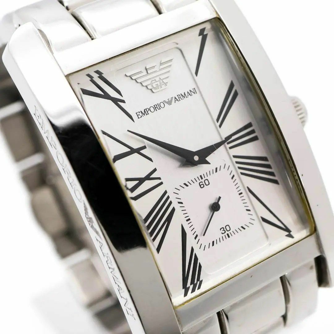 Emporio Armani(エンポリオアルマーニ)の《人気》EMPORIO ARMANI 腕時計 シルバー スモセコ ステンレス a メンズの時計(腕時計(アナログ))の商品写真