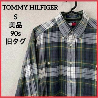 トミーヒルフィガー(TOMMY HILFIGER)の【フラッグタグ】トミーヒルフィガー BDシャツ チェック 刺繍ロゴ ヴィンテージ(シャツ)