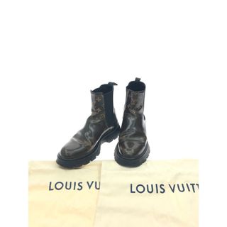 ルイヴィトン(LOUIS VUITTON)の▼▼LOUIS VUITTON ルイヴィトン メンズ ブーツ サイドゴアブーツ モノグラム LVボールド ライン アンクル 7.5インチ ブラウン(ブーツ)