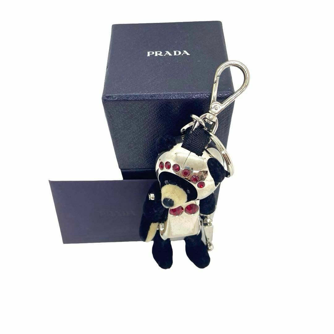 PRADA(プラダ)のプラダ クマ チャーム キーホールダー　ラインストーン レディースのファッション小物(キーホルダー)の商品写真