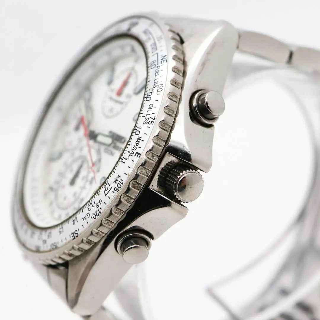 SEIKO(セイコー)の《人気》SEIKO 腕時計 ホワイトシルバー クロノグラフ メンズ クォーツ z メンズの時計(腕時計(アナログ))の商品写真
