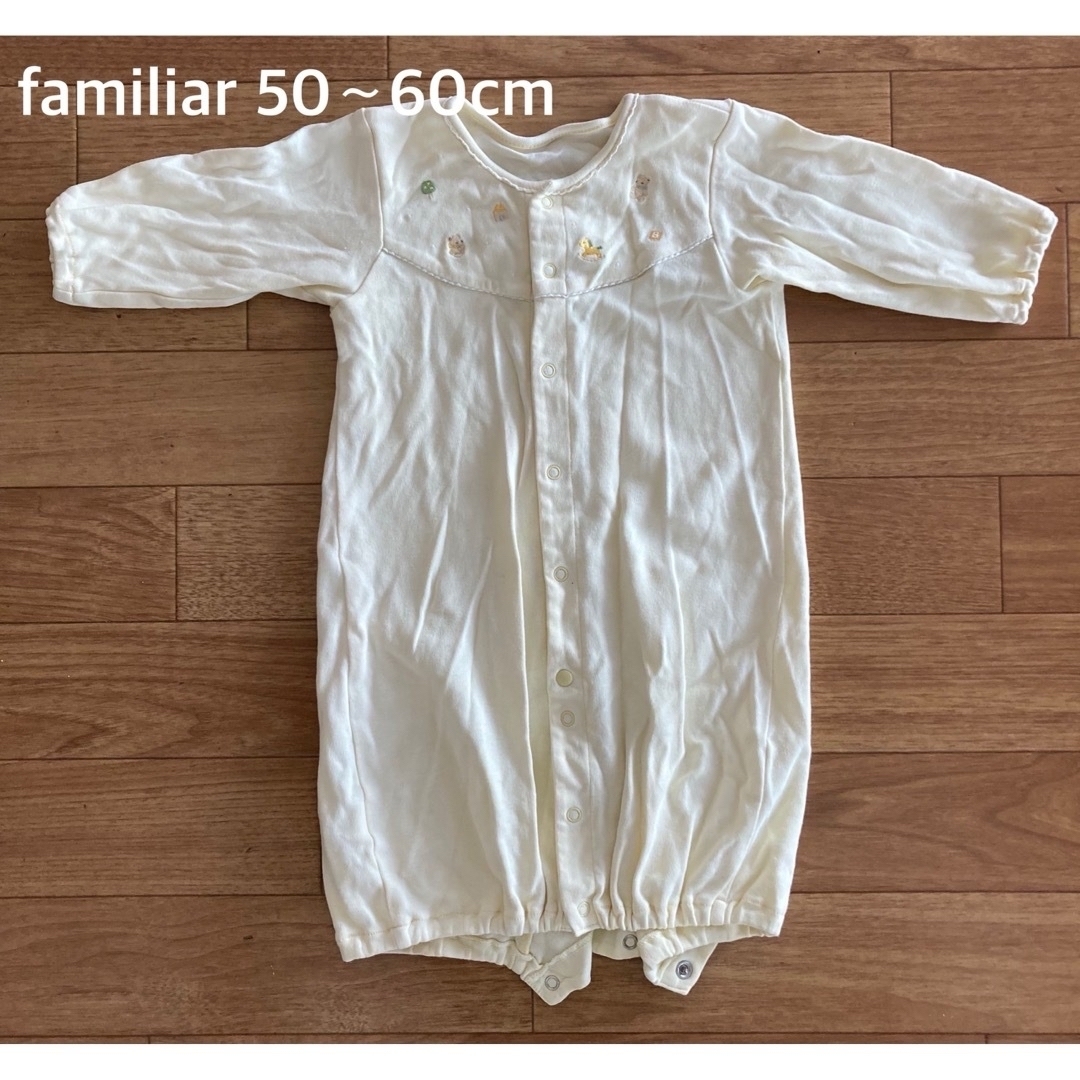 familiar(ファミリア)の最終値下げ‼︎ ベビー服　50〜60cm まとめ売り キッズ/ベビー/マタニティのベビー服(~85cm)(ロンパース)の商品写真