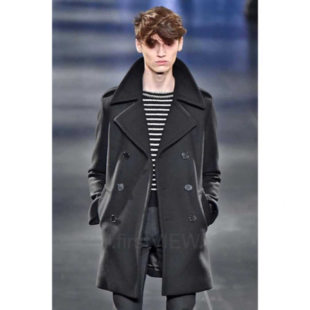 Saint Laurent(サンローラン)の15AW LOOK1 サンローランパリ Pコート ピーコート ダブルブレスト メンズのジャケット/アウター(ピーコート)の商品写真