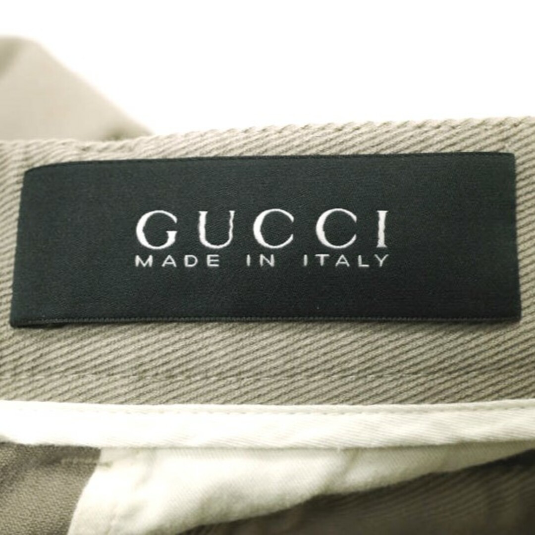 Gucci(グッチ)のGUCCI グッチ イタリア製 コットンギャバジン テーパードトラウザーズ ﻿347482 Z4611 46 ベージュ パンツ ボトムス【中古】【GUCCI】 メンズのパンツ(その他)の商品写真