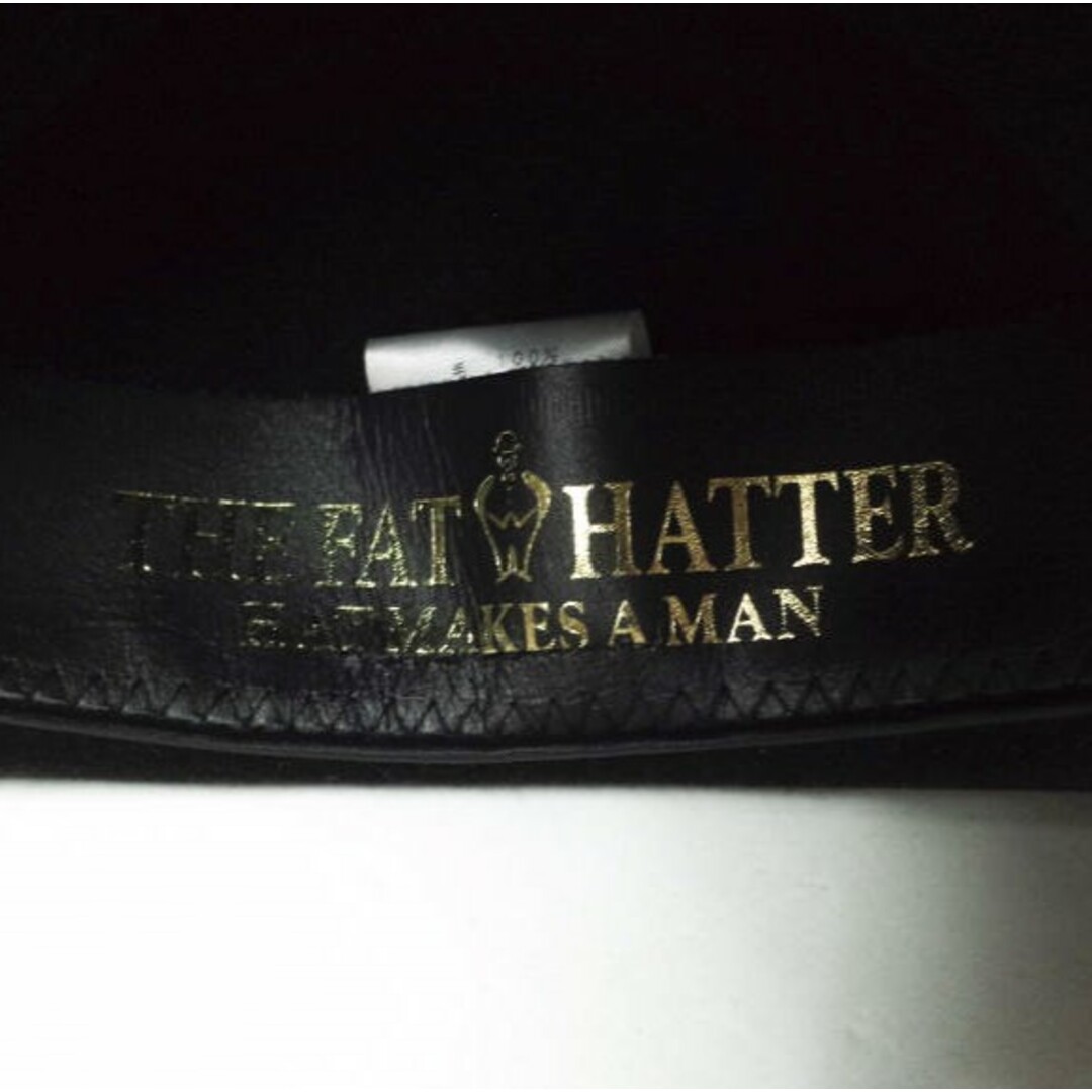 THE FAT HATTER ザ ファットハッター 日本製 JOHNNY - LOW CROWN / Rabbit Quality オーダーメイド ウールフェルト中折れハット SIZE ORDER ブラック 帽子【中古】【THE FAT HATTER】 メンズの帽子(ハット)の商品写真