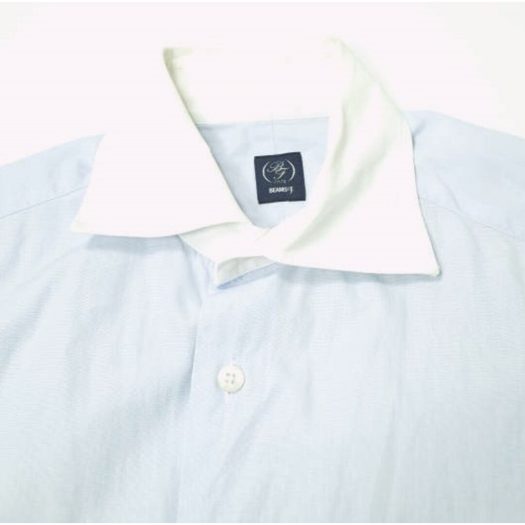 BEAMS F(ビームスエフ)のBEAMS F ビームスエフ 日本製 CLERIC WIDE COLLAR SHIRTS クレリックワイドカラーシャツ 21-11-2619-563 37(141/2) サックスブルー 長袖 トップス【中古】【BEAMS F】 メンズのトップス(シャツ)の商品写真