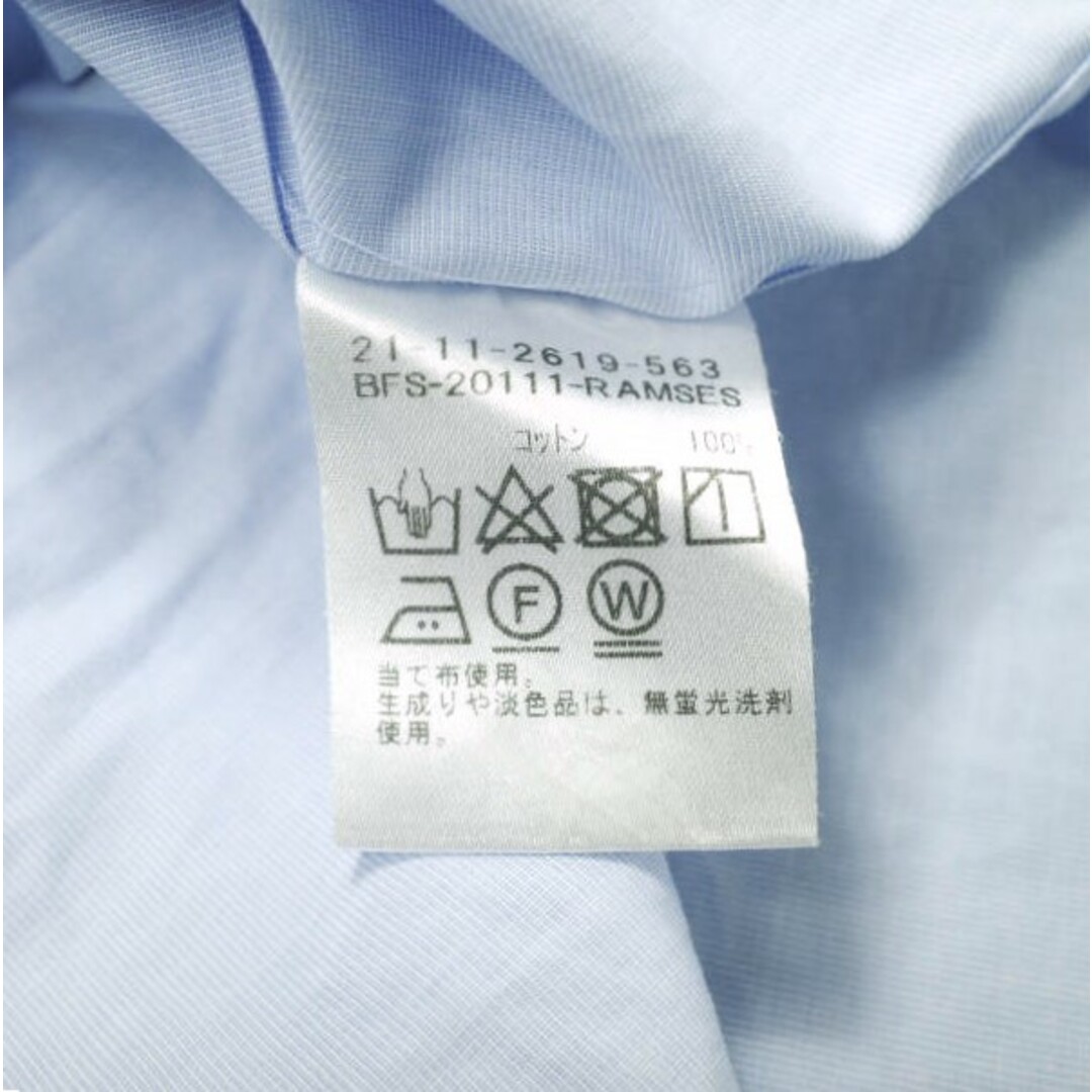 BEAMS F(ビームスエフ)のBEAMS F ビームスエフ 日本製 CLERIC WIDE COLLAR SHIRTS クレリックワイドカラーシャツ 21-11-2619-563 37(141/2) サックスブルー 長袖 トップス【中古】【BEAMS F】 メンズのトップス(シャツ)の商品写真