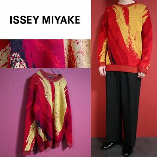 ISSEY MIYAKE - 【極希少】ISSEY MIYAKE MEN 総柄デザイン オーバーサイズ ニット