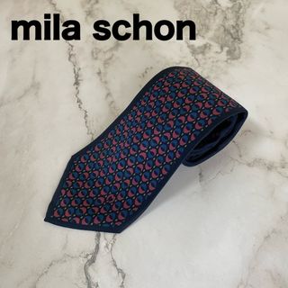 ミラショーン(mila schon)の【極美品】　 mila schon メンズ　ネクタイ　総柄　細め(ネクタイ)