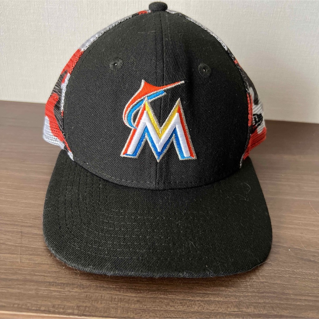 NEW ERA(ニューエラー)のNEW ERA Miami Marlins youthサイズキャップ キッズ/ベビー/マタニティのこども用ファッション小物(帽子)の商品写真