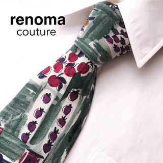 レノマ(RENOMA)のレノマ renoma シルク ネクタイ 絹 レギュラータイ イタリア製(ネクタイ)