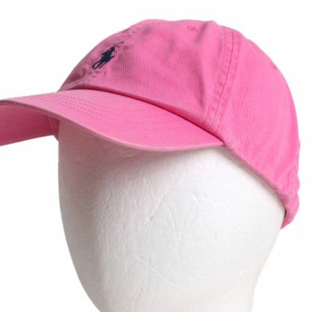 Ralph Lauren(ラルフローレン)の90s ポロ ラルフローレン コットン ベースボール キャップ メンズ レディース フリーサイズ / 90年代 オールド ワンポイント 帽子 ピンク メンズの帽子(キャップ)の商品写真