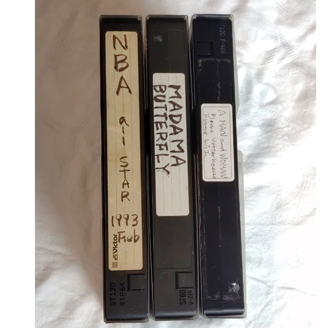 ビデオテープ  中古 VHS 3本 上書き用 スマホ/家電/カメラのテレビ/映像機器(その他)の商品写真