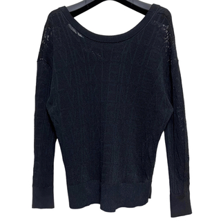 カルバンクライン(Calvin Klein)の匿名発送　美品　カルバンクラインジーンズ　総柄ロゴローゲージニット　サイズS(ニット/セーター)