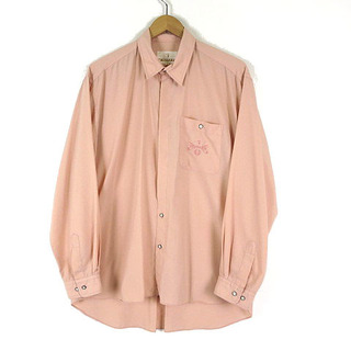 トラサルディ(Trussardi)のトラサルディ TRUSSARDI シャツ ロゴ 刺繍 ポケット 長袖 XL 5(シャツ)