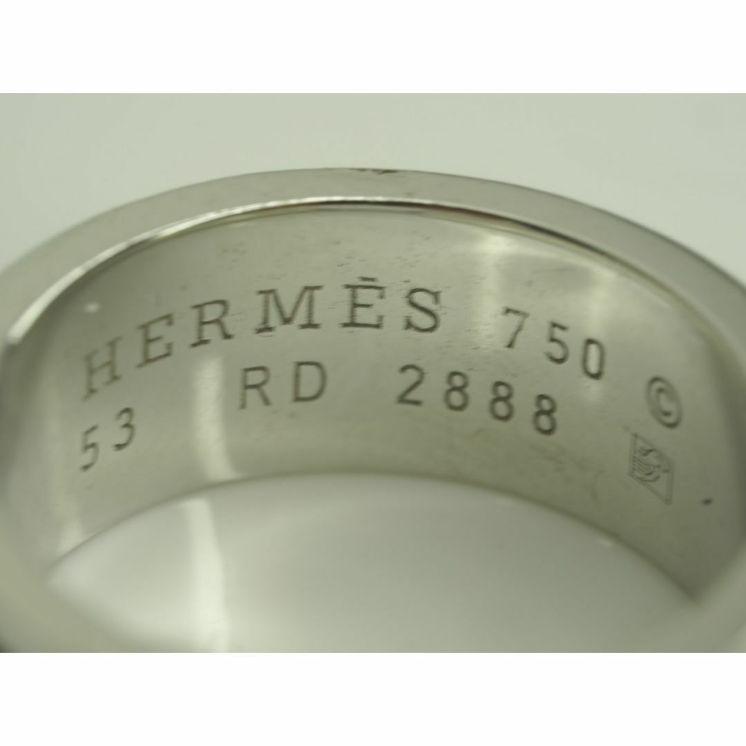 Hermes(エルメス)の◆HERMES　エルメス　Hベルト　天然ダイヤモンドリング　　750WG 53 レディースのアクセサリー(リング(指輪))の商品写真