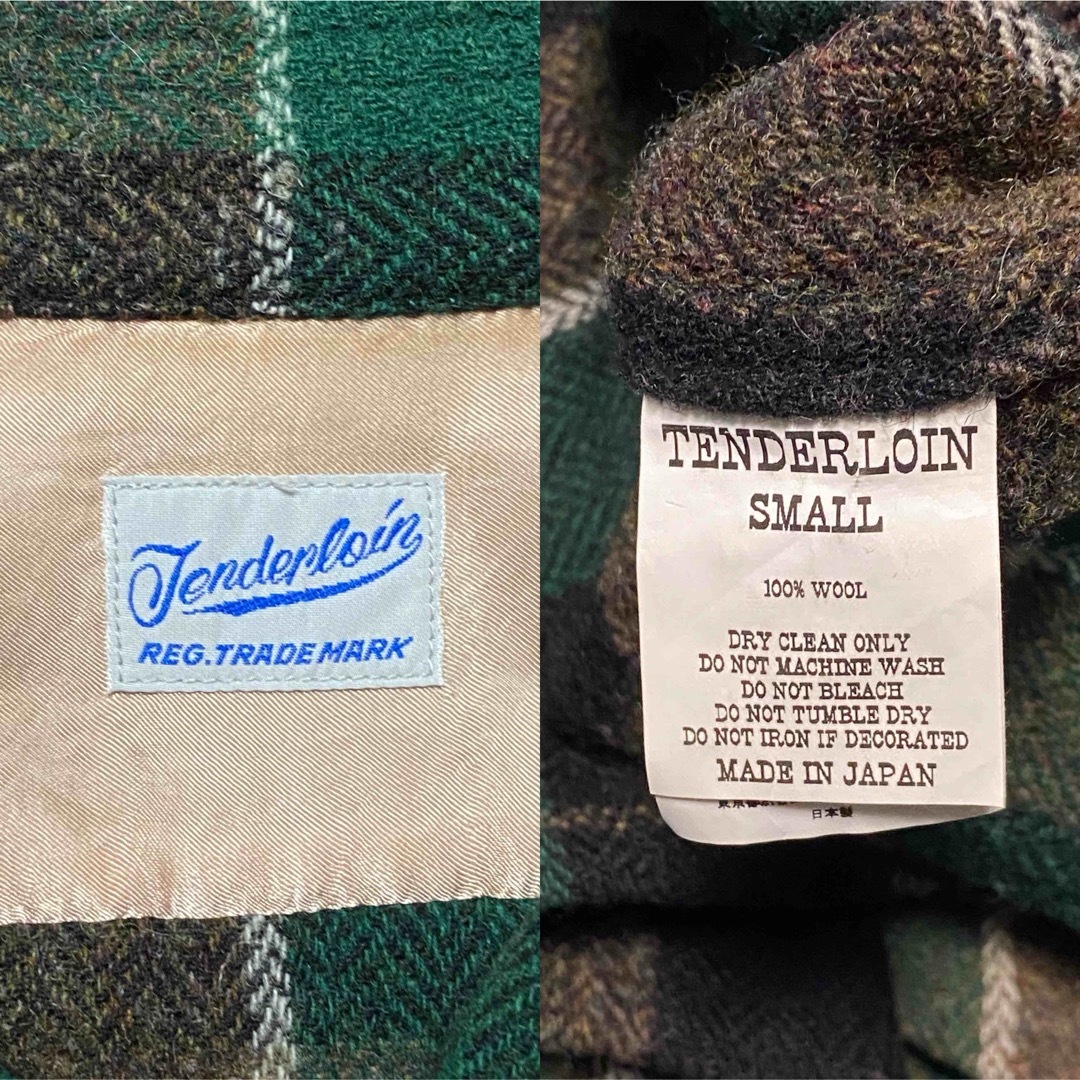 TENDERLOIN(テンダーロイン)の19AW Sサイズ テンダーロイン ウール チェック ネルシャツ グリーン メンズのトップス(シャツ)の商品写真