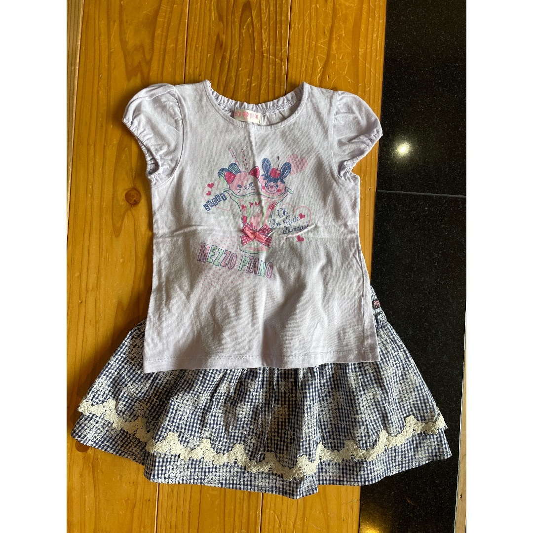 mezzo piano(メゾピアノ)のメゾピアノ　120  2点セット キッズ/ベビー/マタニティのキッズ服女の子用(90cm~)(Tシャツ/カットソー)の商品写真