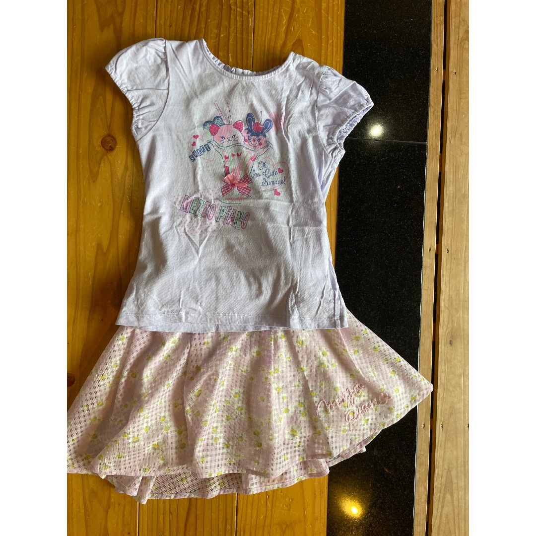 mezzo piano(メゾピアノ)のメゾピアノ　130　2点セット キッズ/ベビー/マタニティのキッズ服女の子用(90cm~)(Tシャツ/カットソー)の商品写真