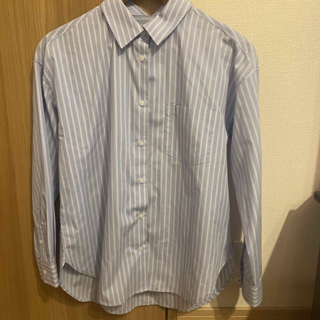 GU(ジーユー)のストライプオーバーサイズシャツ レディースのトップス(シャツ/ブラウス(長袖/七分))の商品写真