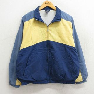 ランズエンド(LANDS’END)の古着 ランズエンド 長袖 ナイロン ジャケット レディース 90年代 90s ラグラン マルチカラー 薄紺他 ネイビー 23nov01 中古 アウター ウインドブレーカー(ロングコート)