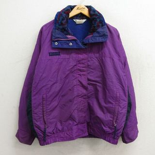 コロンビア(Columbia)の古着 コロンビア COLUMBIA 長袖 ジャケット レディース 90年代 90s 大きいサイズ 紫他 パープル 内側フリース 23nov02 中古 アウター ジャンパー ブルゾン(ロングコート)