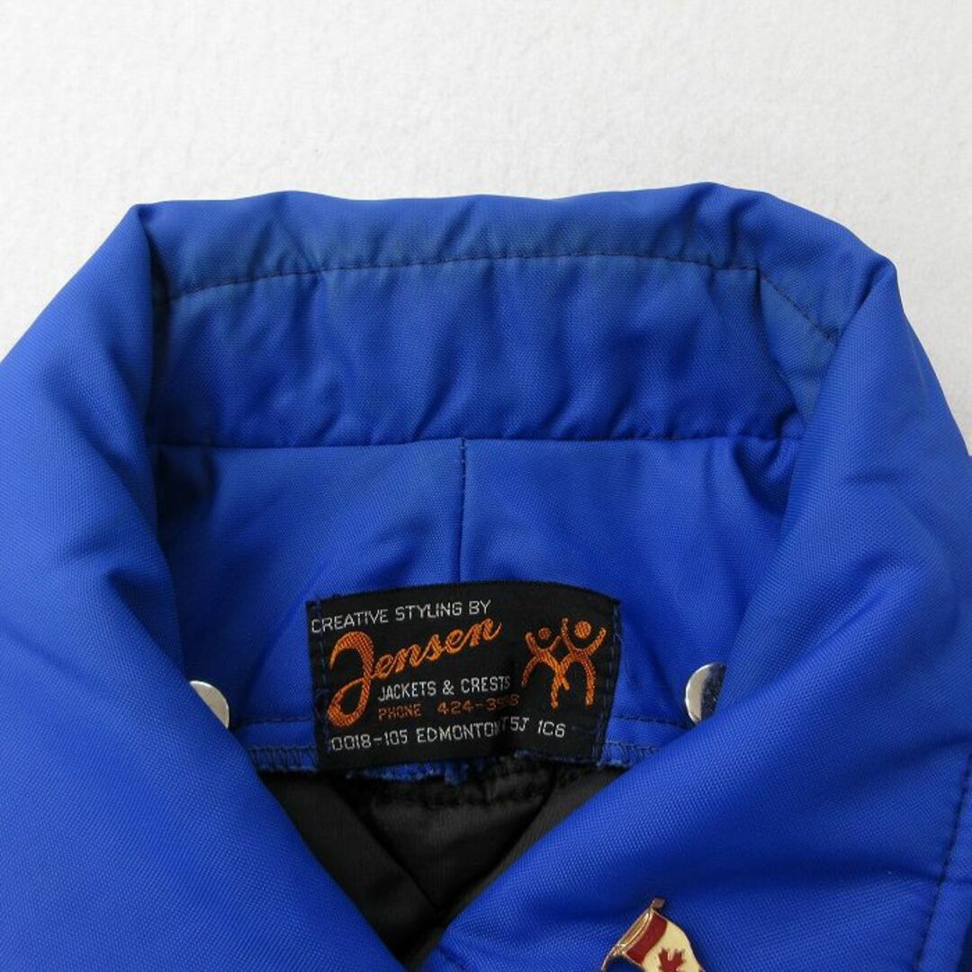 古着 長袖 ジャケット レディース 80年代 80s NABC ラグラン 青 ブルー 内側キルティング 23nov04 中古 アウター ジャンパー ブルゾン レディースのジャケット/アウター(ロングコート)の商品写真