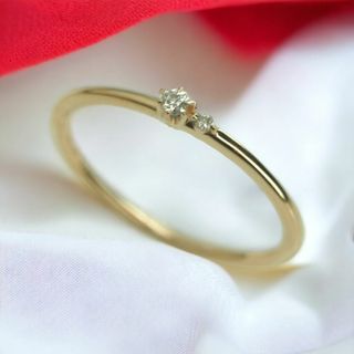 スタージュエリー(STAR JEWELRY)の◆STAR JEWELRY　スタージュエリー　素敵な華奢な天然ダイヤモンドリング(リング(指輪))