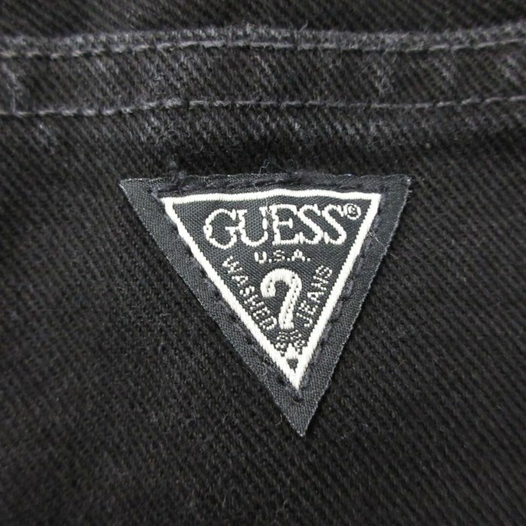 GUESS(ゲス)の古着 ゲス GUESS ブランド ジーンズ レディース 90年代 90s コットン タロン 黒 ブラック デニム 23nov08 中古 ボトムス ジーパン Gパン ロング パンツ レディースのパンツ(ショートパンツ)の商品写真