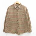 古着 ウールリッチ WOOLRICH 長袖 フランネル シャツ レディース 大きいサイズ 茶他 ブラウン チェック 23nov07 中古 ブラウス トップス