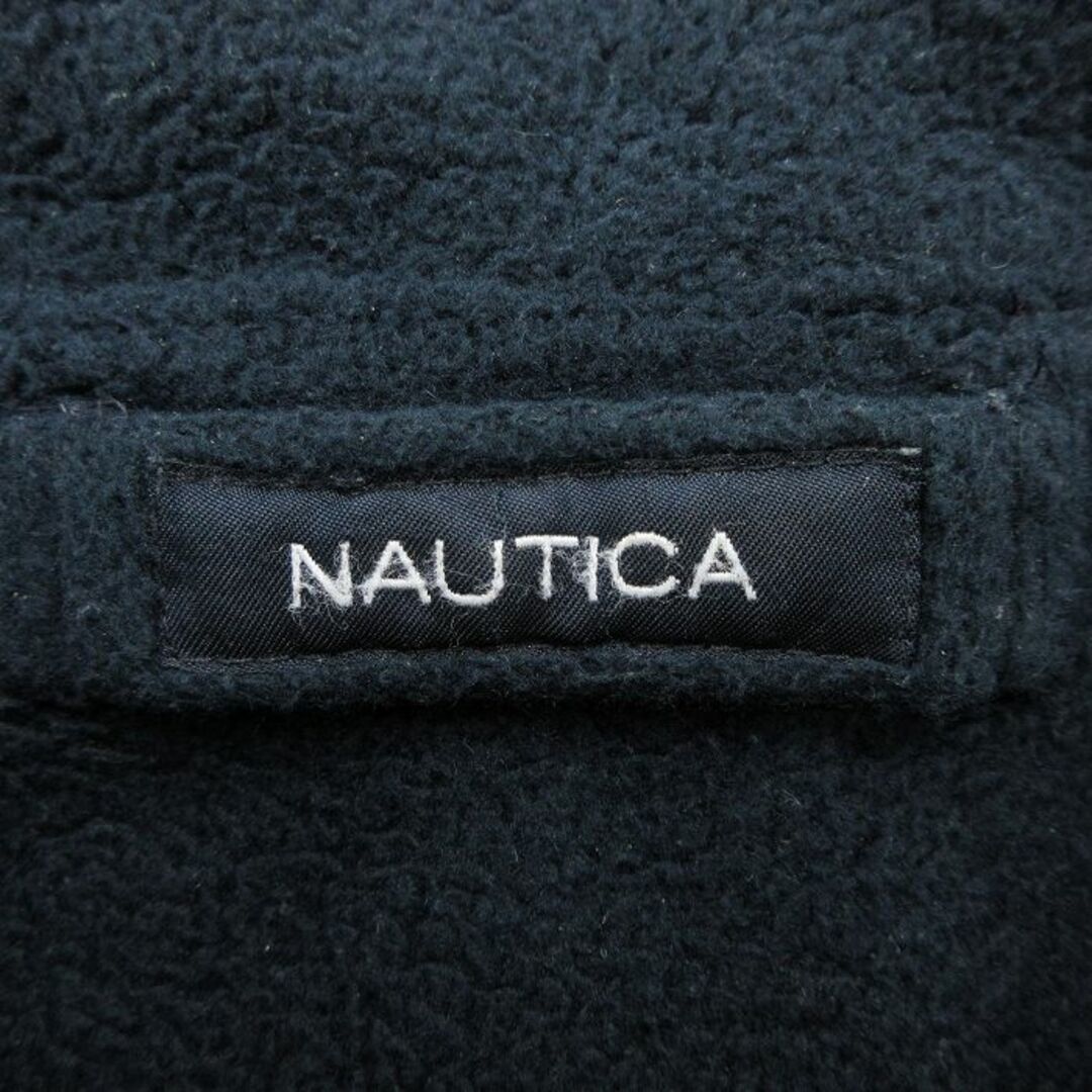 NAUTICA(ノーティカ)のXL★古着 ノーティカ NAUTICA 長袖 ブランド ナイロン セーリング ジャケット メンズ ワンポイントロゴ リバーシブル 濃緑他 グリーン 内側フリース 23nov02 中古 アウター メンズのジャケット/アウター(ダッフルコート)の商品写真