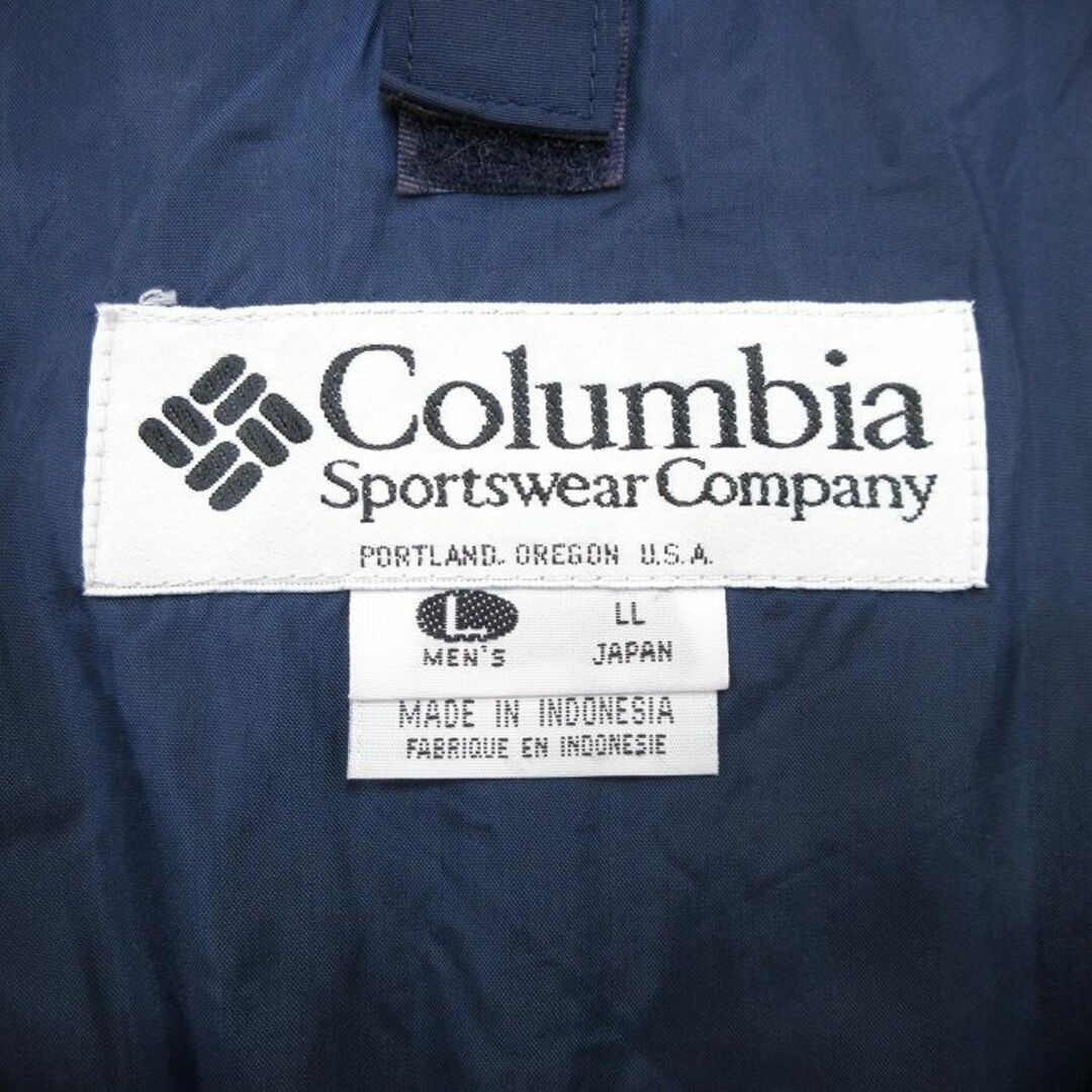 Columbia(コロンビア)のXL★古着 コロンビア COLUMBIA 長袖 ジャケット メンズ 00年代 00s ワンポイントロゴ 大きいサイズ ロング丈 紺他 ネイビー 23nov02 中古 アウター メンズのジャケット/アウター(ダッフルコート)の商品写真