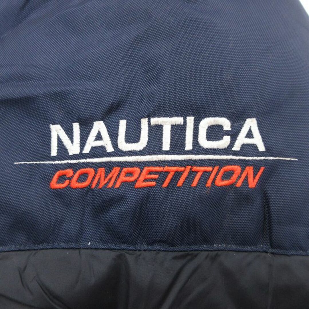 NAUTICA(ノーティカ)のXL★古着 ノーティカ NAUTICA 長袖 ブランド ナイロン ダウン ジャケット メンズ 90年代 90s ワンポイントロゴ コンペティション 大きいサイズ 黒他 ブラック 23nov02 中古 アウター メンズのジャケット/アウター(ダッフルコート)の商品写真