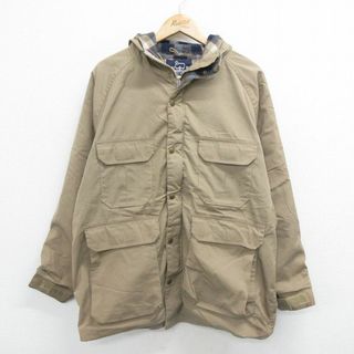 L★古着 ウールリッチ WOOLRICH 長袖 ジャケット マウンテン パーカー メンズ 90年代 90s ラグラン USA製 ベージュ カーキ 内側ウール 23nov03 中古 アウター