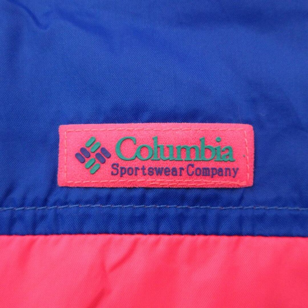 Columbia(コロンビア)のXL★古着 コロンビア COLUMBIA 長袖 ナイロン ジャケット メンズ 90年代 90s ワンポイントロゴ ツートンカラー ラグラン 青他 ブルー 内側メッシュ 23nov04 中古 アウター メンズのジャケット/アウター(ダッフルコート)の商品写真