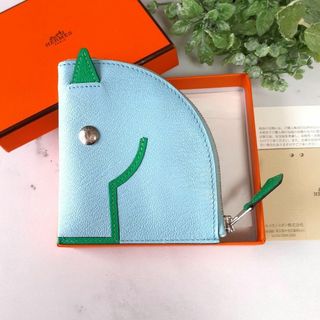 エルメス(Hermes)の極美品　エルメス　パドック　コインケース　ウォレット　ブルーゼフィール(コインケース)