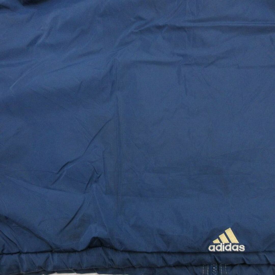 adidas(アディダス)のXL★古着 アディダス adidas 長袖 ナイロン ジャケット メンズ 90年代 90s ノートルダム アイリッシュ ワンポイントロゴ リバーシブル 大きいサイズ ラグラン 紺 ネイビー 3本ライン 23nov08 中古 アウター ウインドブレーカー メンズのジャケット/アウター(ダッフルコート)の商品写真