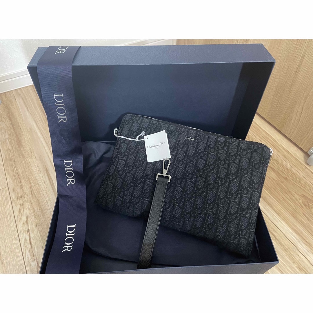 Dior(ディオール)のディオール　オブリークジャガードポーチ メンズのバッグ(セカンドバッグ/クラッチバッグ)の商品写真