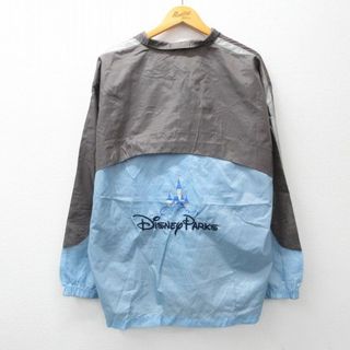 ディズニー(Disney)のXL★古着 長袖 ハーフジップ ジャケット メンズ ディズニー DISNEY シンデレラ城 リフレクター 大きいサイズ 茶他 ブラウン 23nov10 中古 アウター ジャンパー ブルゾン(ダッフルコート)