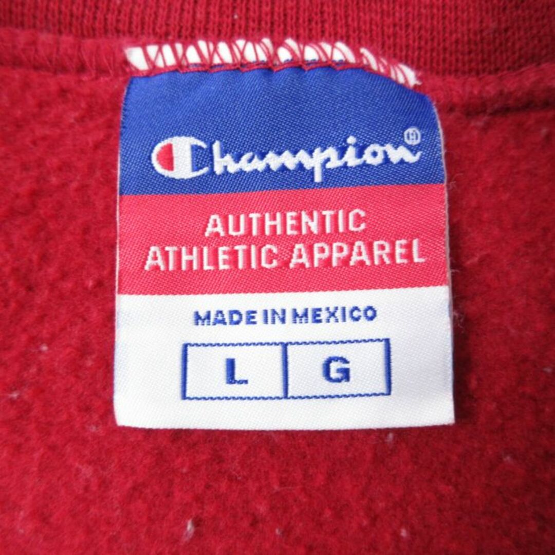 Champion(チャンピオン)のL★古着 チャンピオン Champion 長袖 スウェット メンズ 00年代 00s フロリダ クルーネック エンジ 23nov04 中古 スエット トレーナー トップス メンズのトップス(パーカー)の商品写真