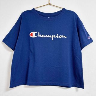 Champion - Campion チャンピオン クロップド丈 Tシャツ ネイビー Lサイズ