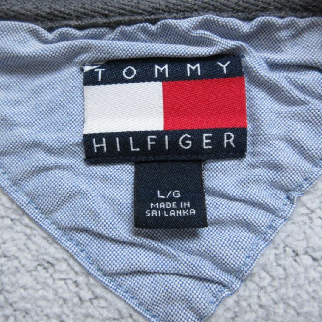 TOMMY HILFIGER(トミーヒルフィガー)のXL★古着 トミーヒルフィガー TOMMY HILFIGER 長袖 ブランド スウェット メンズ 90年代 90s ワンポイントロゴ 大きいサイズ クルーネック 濃グレー 霜降り 23nov06 中古 スエット トレーナー トップス メンズのトップス(パーカー)の商品写真